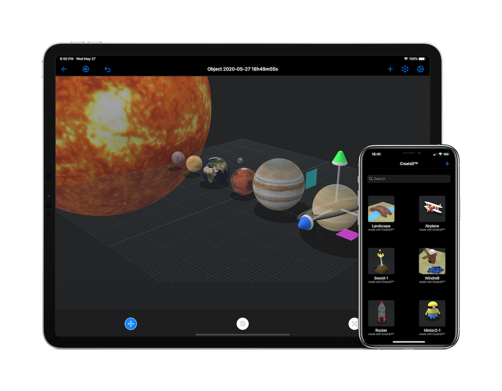 Creat3D mobile CAD editor