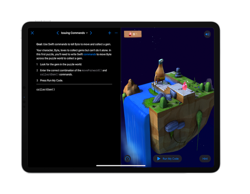 Illustration of Swift Playgrounds, not the actual application